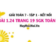 Bài 1.24 SGK Toán 7 tập 1 Kết nối tri thức